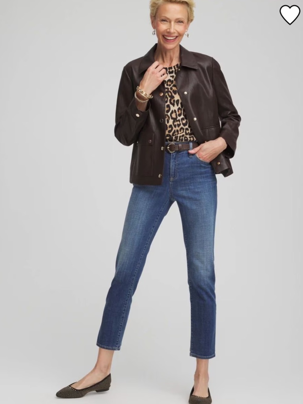 Chico's Girlfriend Slim Leg Crop Jeans Chico’s 1/Size 8